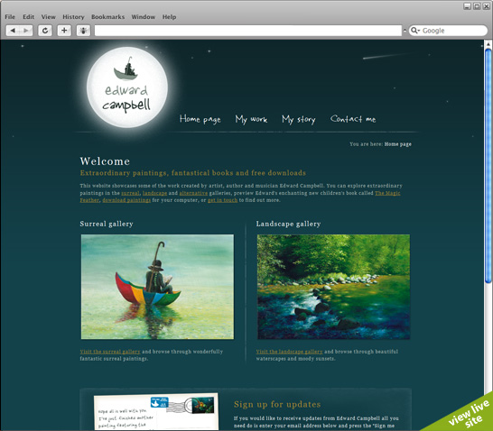 view live site (new page)