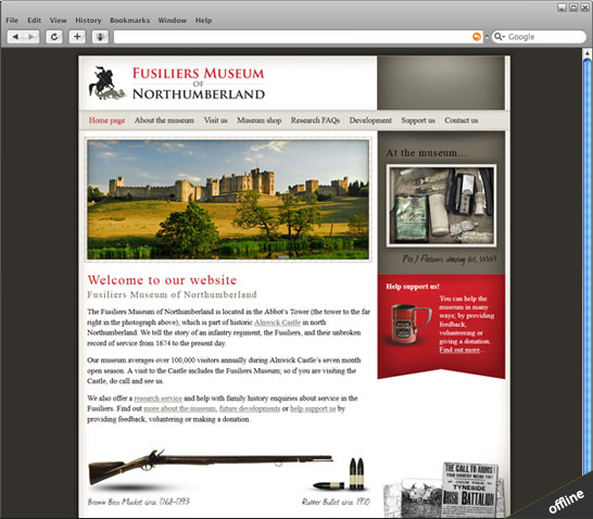 website offline