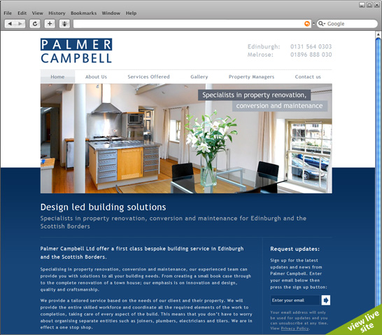 view live site (new page)