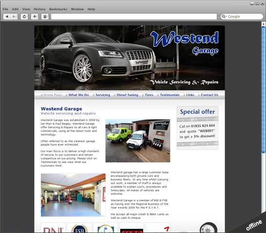 website offline